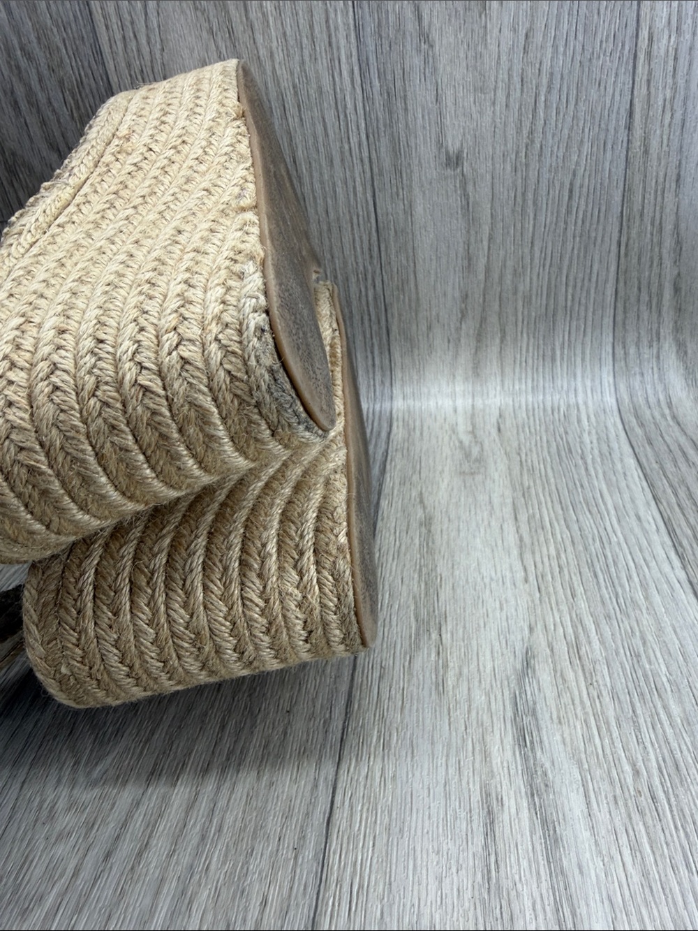 Pull&Bear Natural Braided Espadrille Platform Wedges - Picture 9 of 11